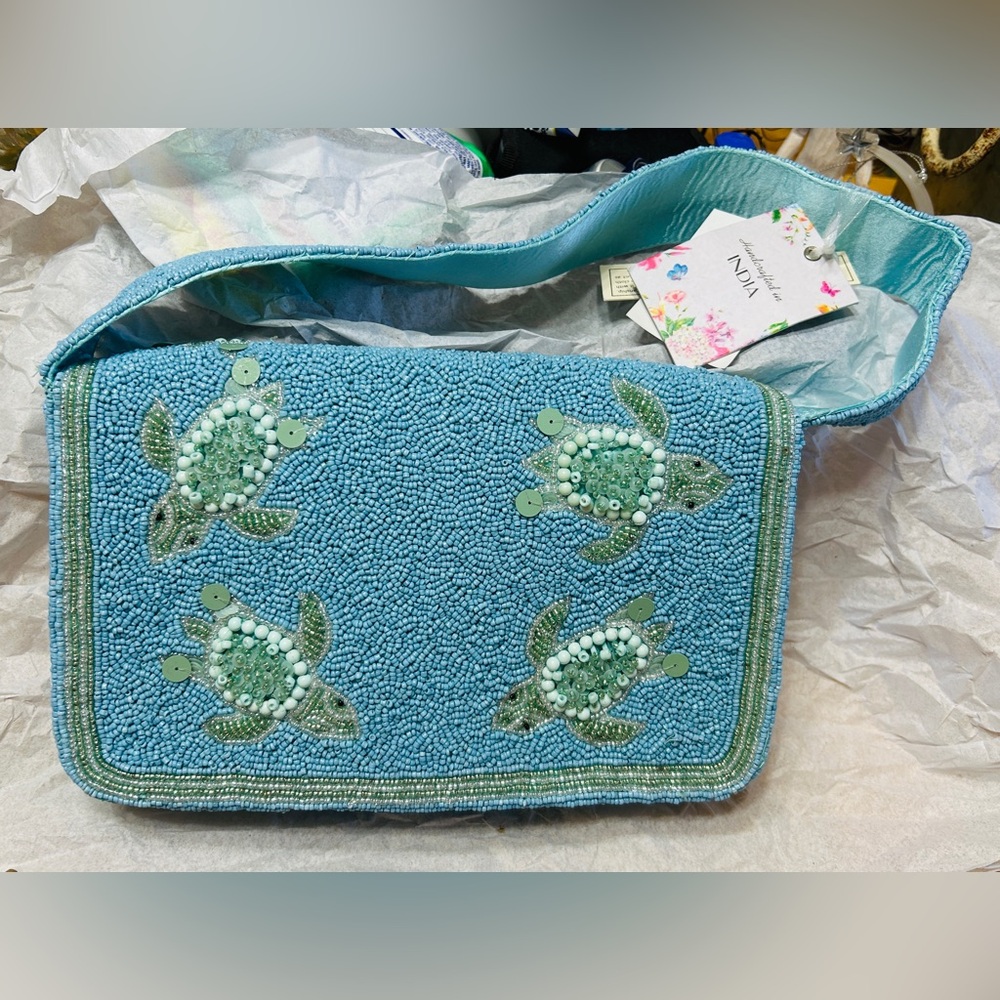 Handbag NWT turtles. Hand crafted in India. Beautiful!!! - Picture 4 of 5